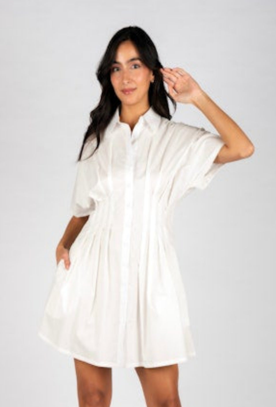 Twyla Dress - White Poplin