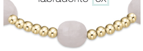 Extends - Admire Gold 3mm Bead Bracelet - Moonstone