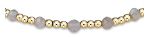 Extends - Gemstone Gold Sincerity Pattern 3mm Bead Bracelet - Labradorite