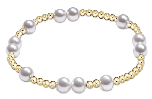 Extends - Hope Unwritten 6mm Bead Bracelet - Pearl