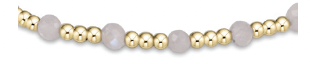 Extends - Gemstone Gold Sincerity Pattern 3mm Bead Bracelet - Moonstone