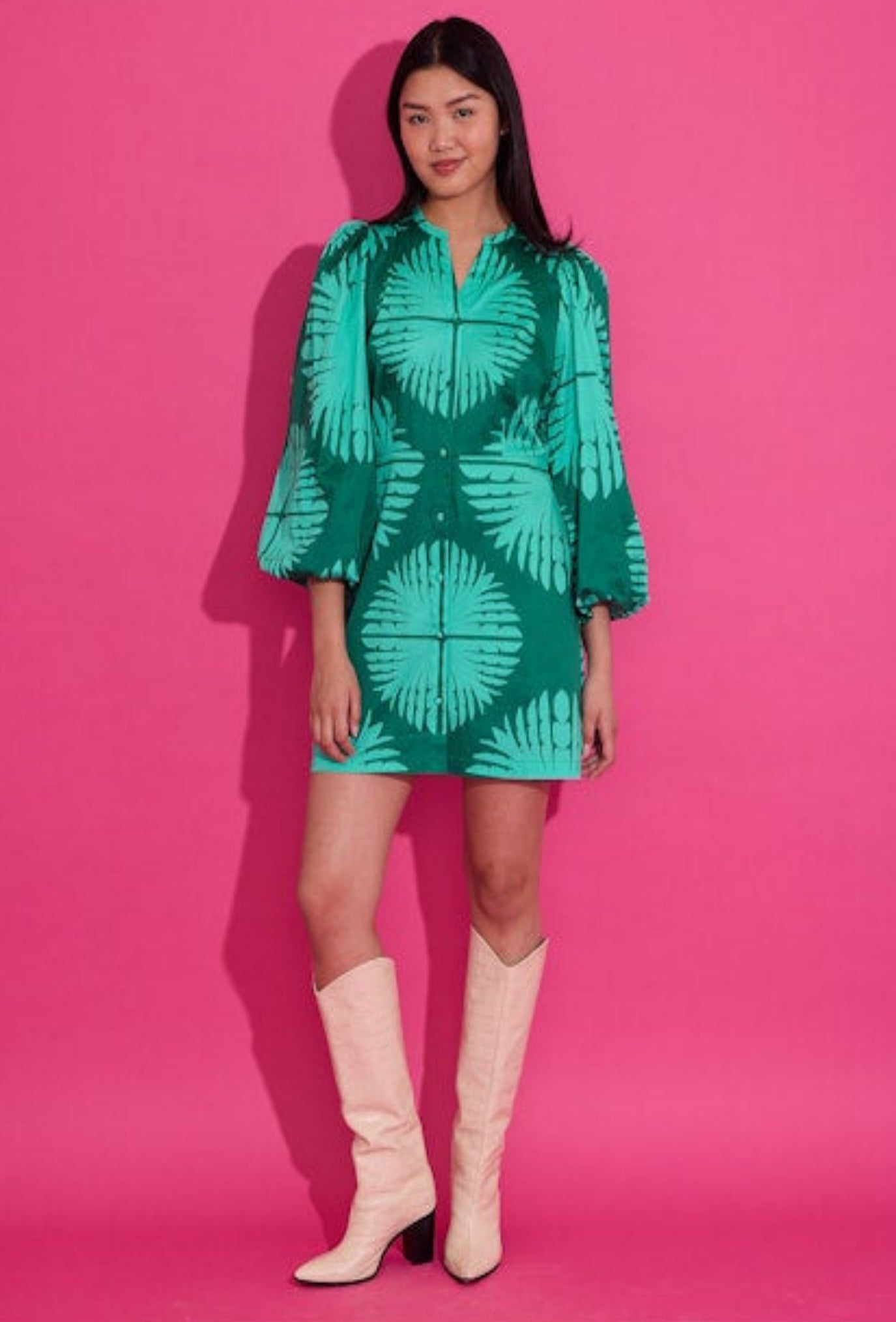 Athena Dress - Palm Royal