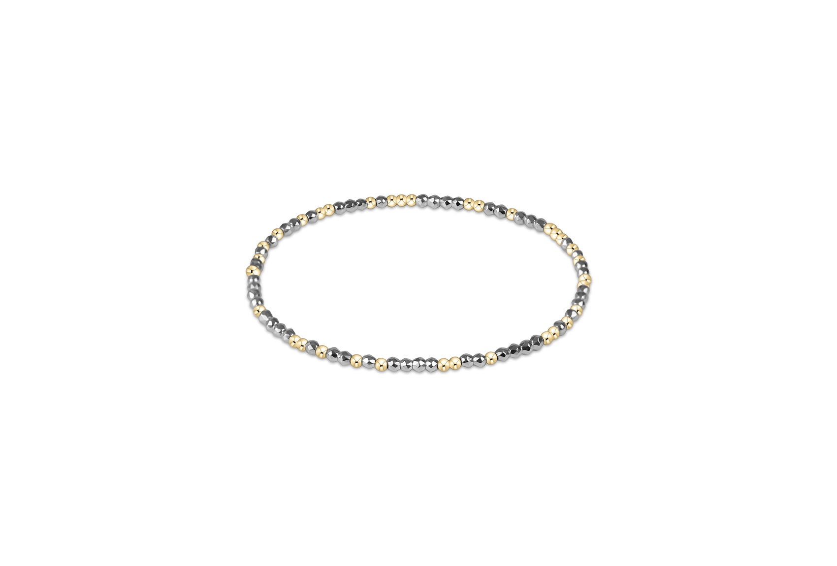 enewton Extends - Hope Unwritten Bright Silver Faceted Hematite 2mm Bead Bracelet