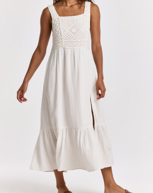 Chasity Crochet Dress "White"