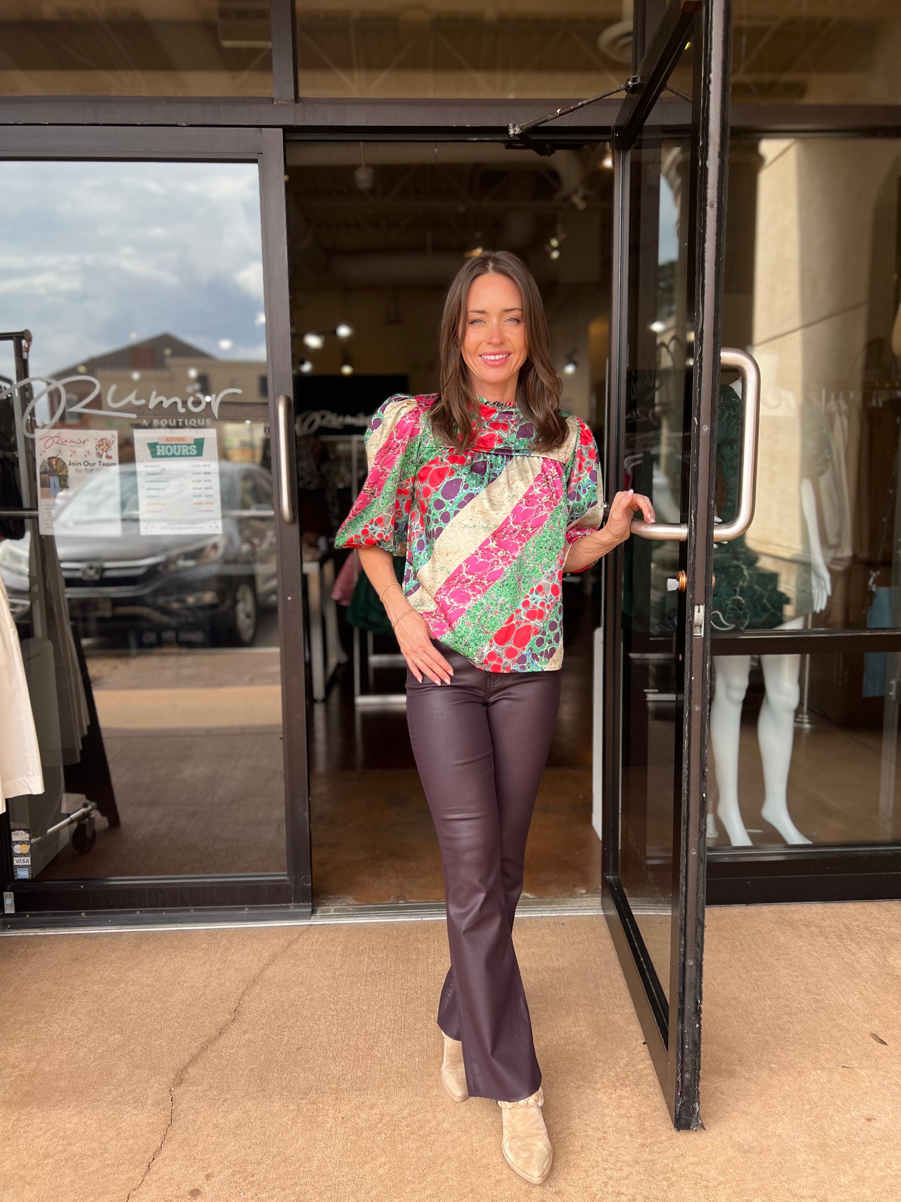 Stella High Rise Flare - Sangria