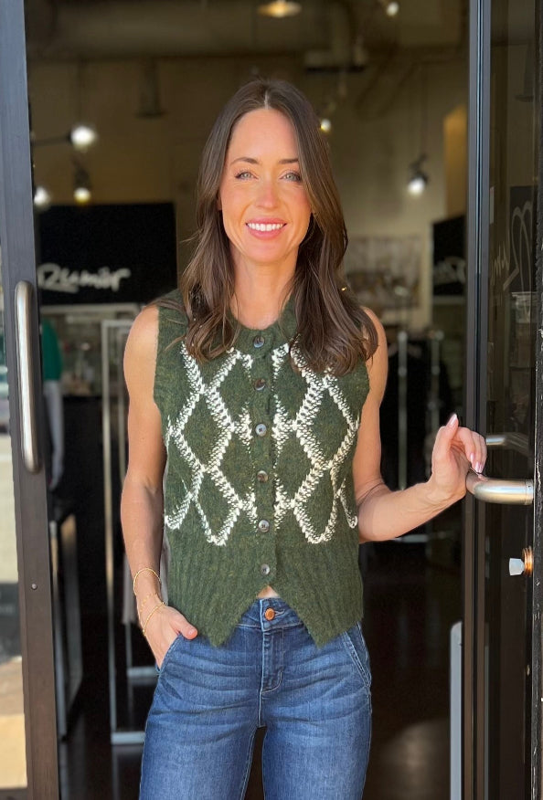 Mina Vest - Olive