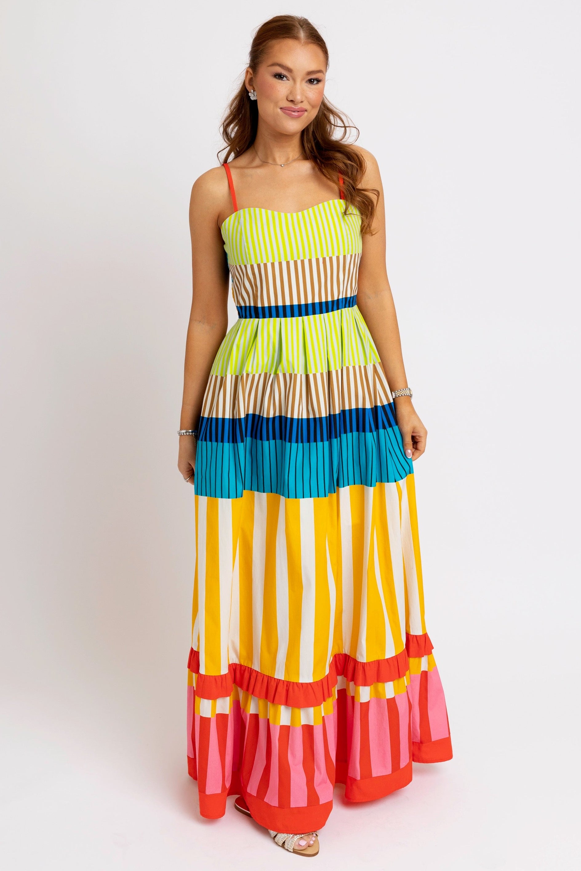 multi color maxi dress Stripe Cami Maxi Dress