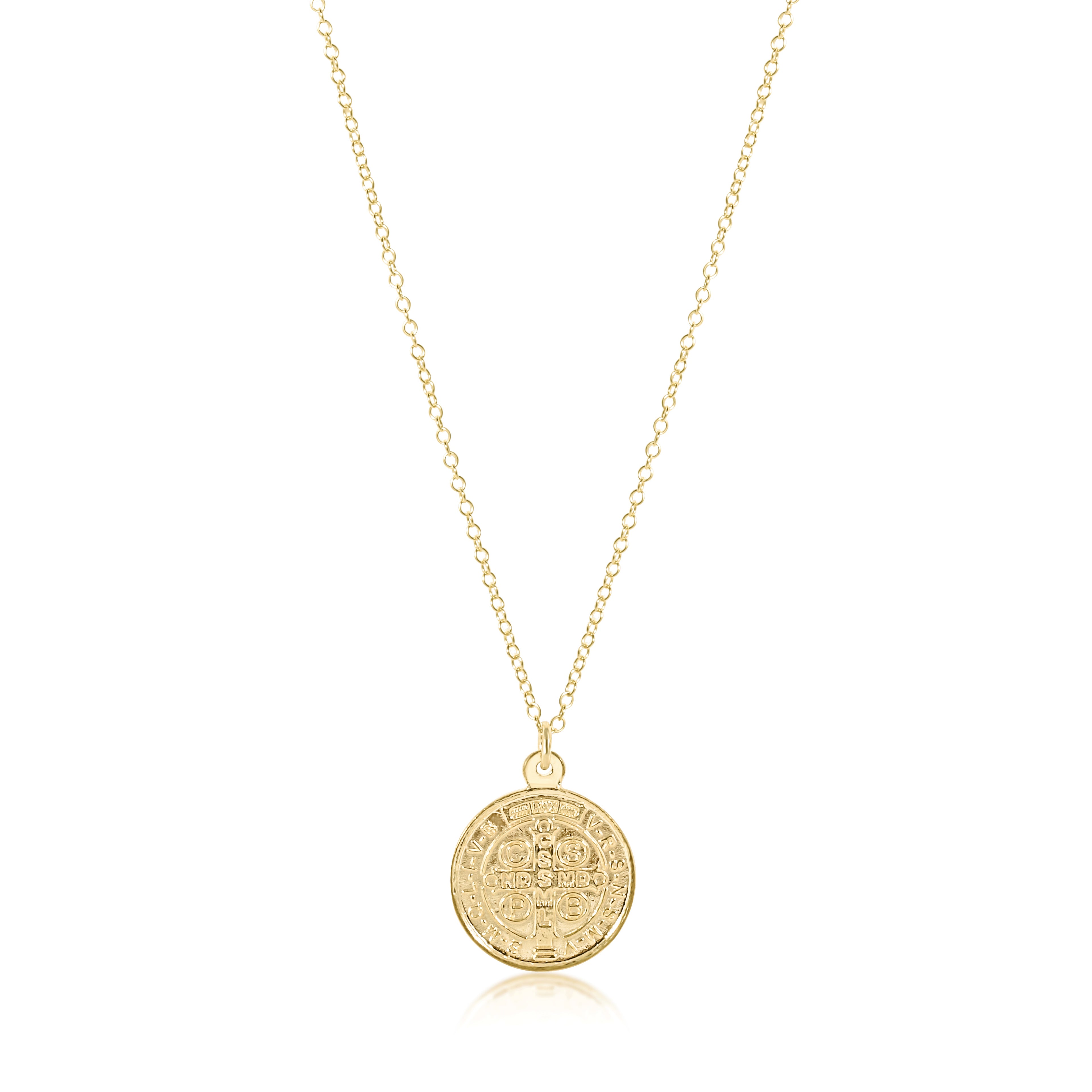 16" Necklace Gold - Blessing Gold Disc