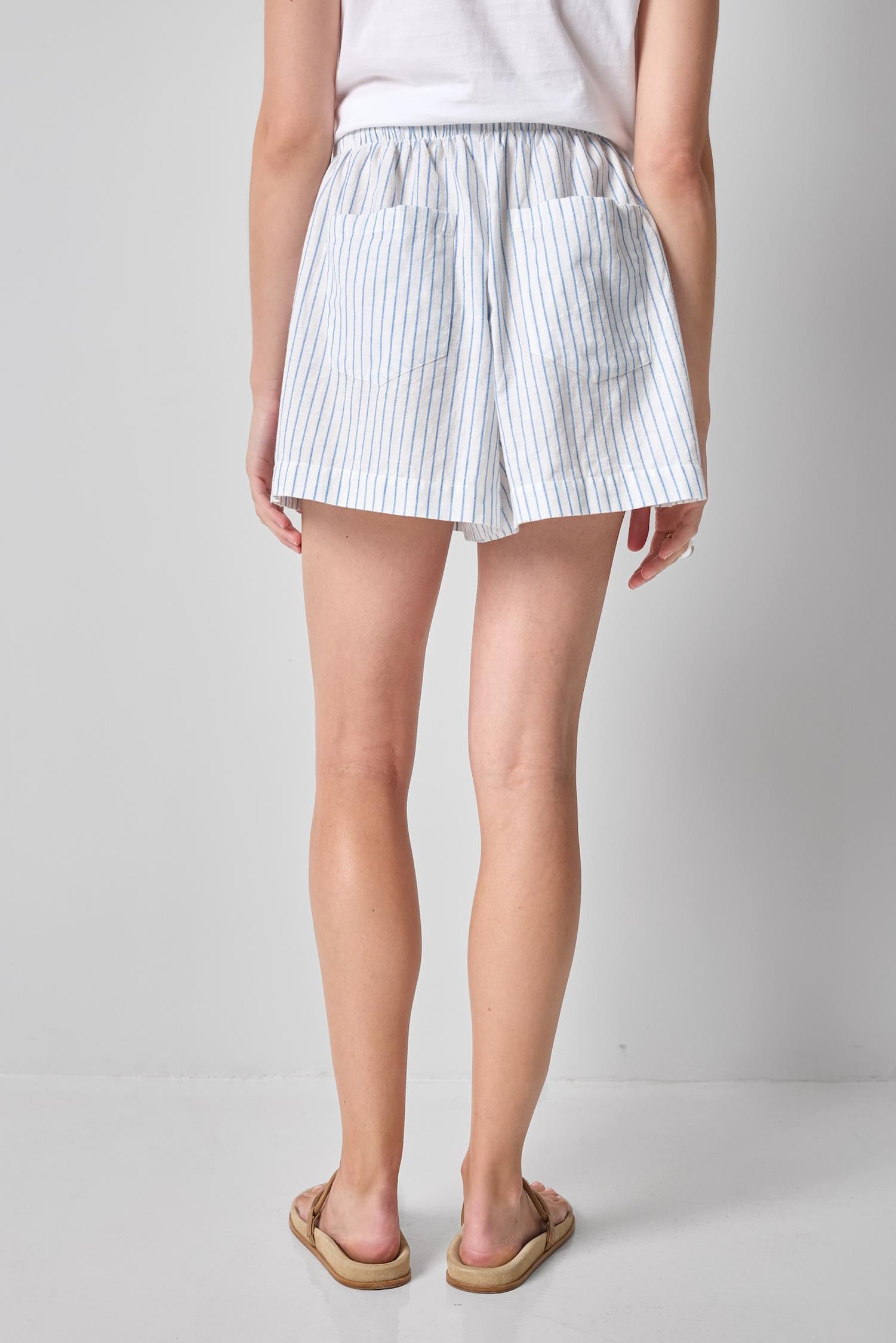 Striped Drawstring Short - Capri Stripe – Rumor Boutique