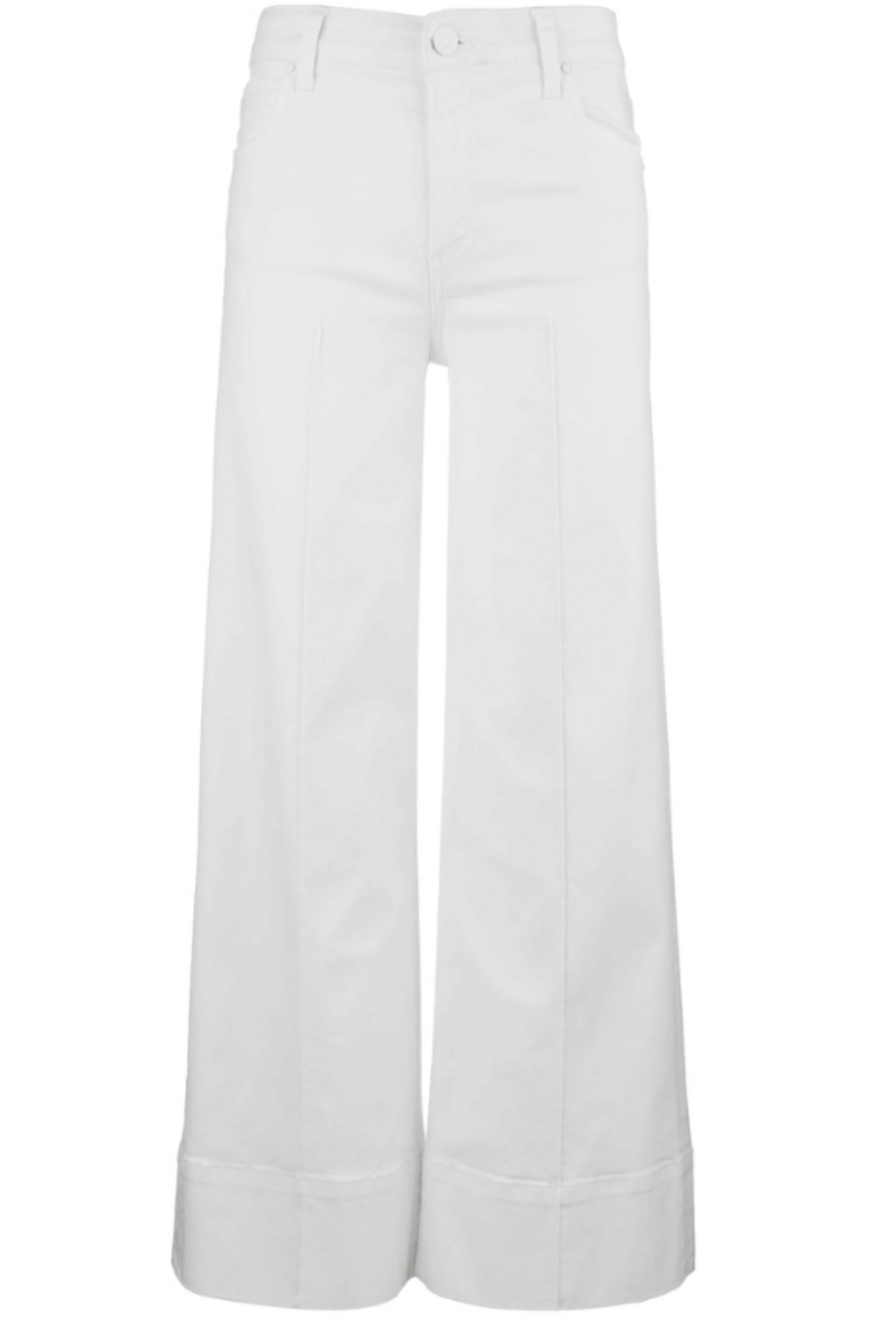 Meg High Rise Pin Tuck Hem - Optic White