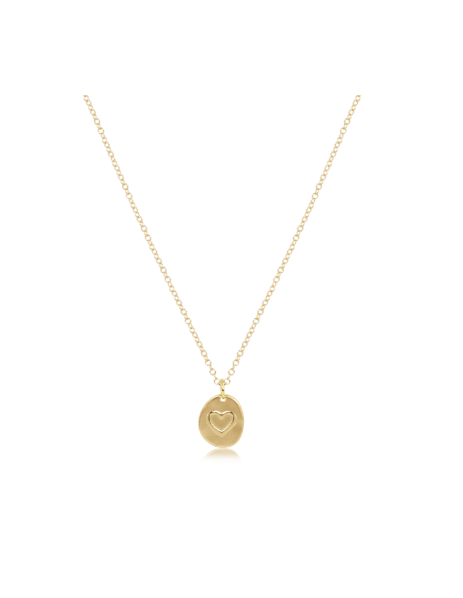 16" Necklace Gold - Inspire Love Small Gold Charm