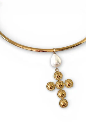 Holy Chic Pearl Cross Necklace – Rumor Boutique