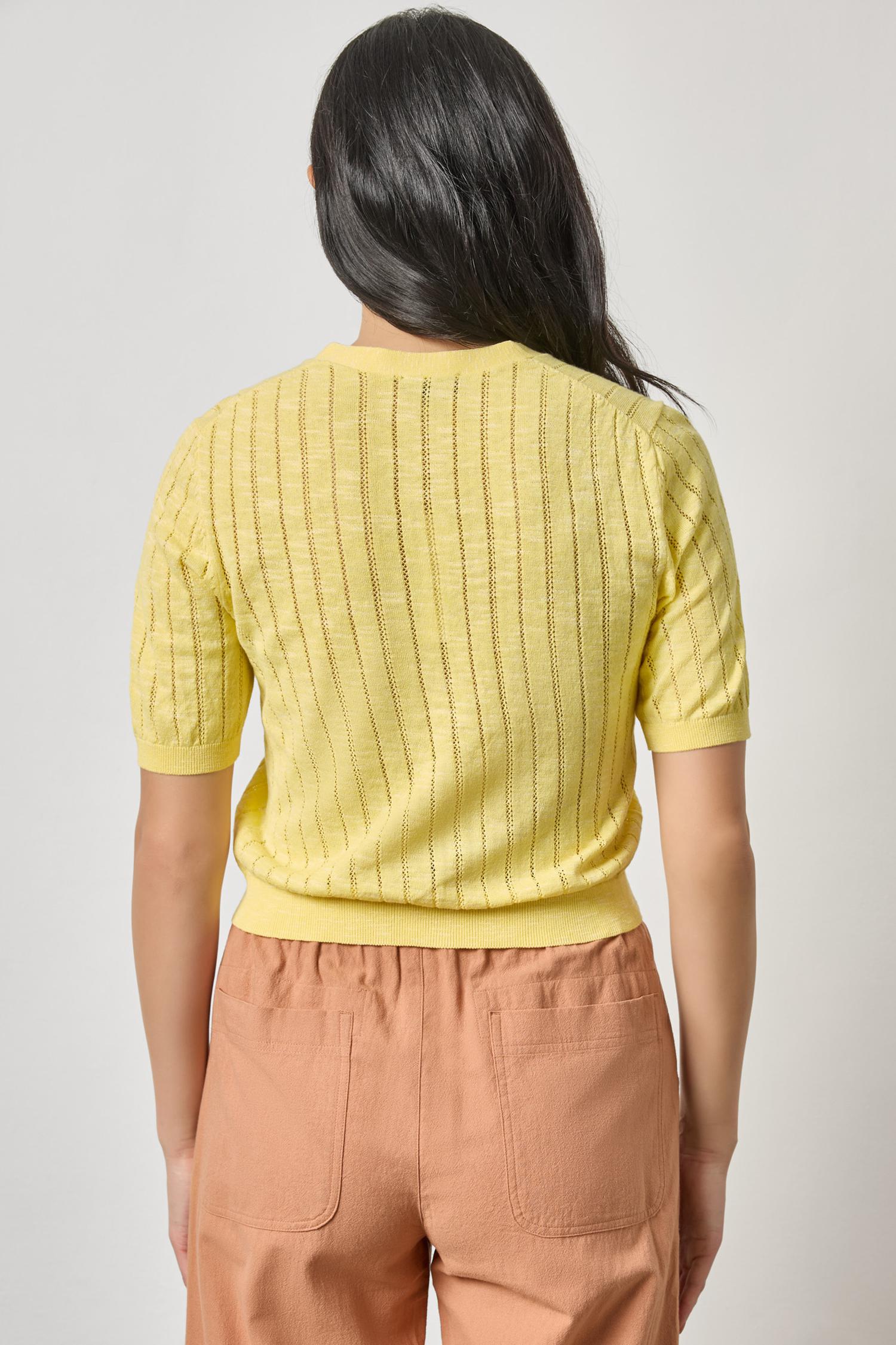 Open Stitch V-Neck Cardigan - Lemon – Rumor Boutique