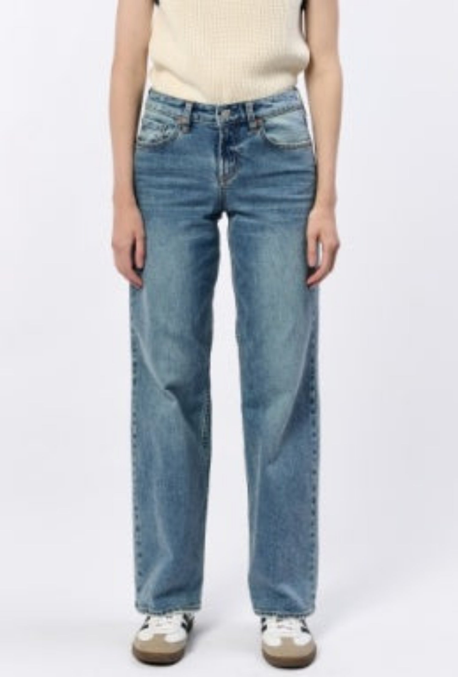 Taylor Mid Rise Clean Hem Jean - Vintage Flow