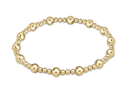 Extends - Classic Sincerity Pattern 5mm Bead Bracelet - Gold