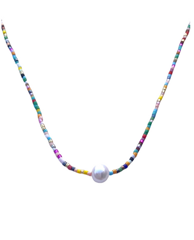 Mosaic Beaded Necklace "Colorful"