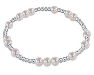 Extends - Hope Unwritten Sterling 5mm Bead Bracelet - Pearl