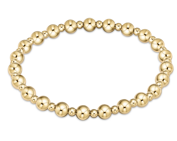 Extends - Classic Grateful Pattern 5mm Bead Bracelet - Gold