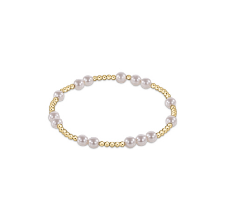 Hope Unwritten 5mm Bead Bracelet - Pearl