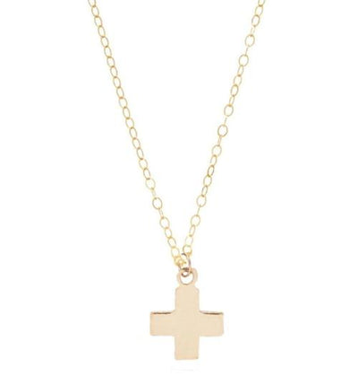16" Necklace Gold - Signature Cross Gold Charm