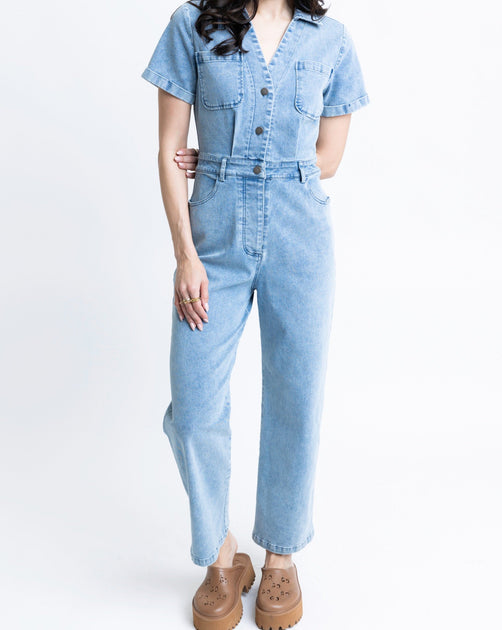 Utility Jumpsuit in Petrol Blue - WILLOW Official E-Boutique