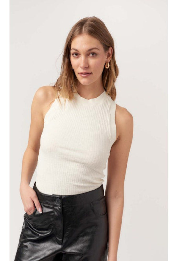 Player Racerback Rib Tank - Cream