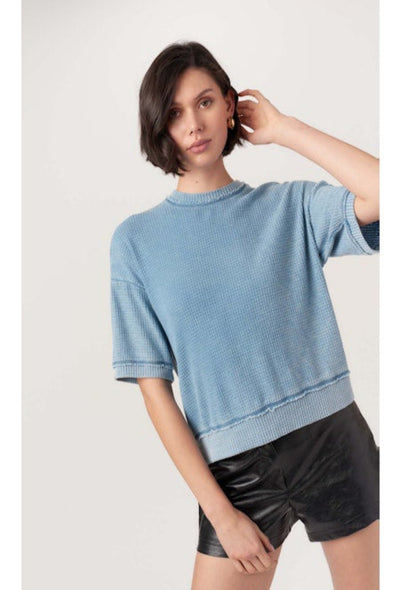 Sage Burnout Thermal Tee - Alpine Blue