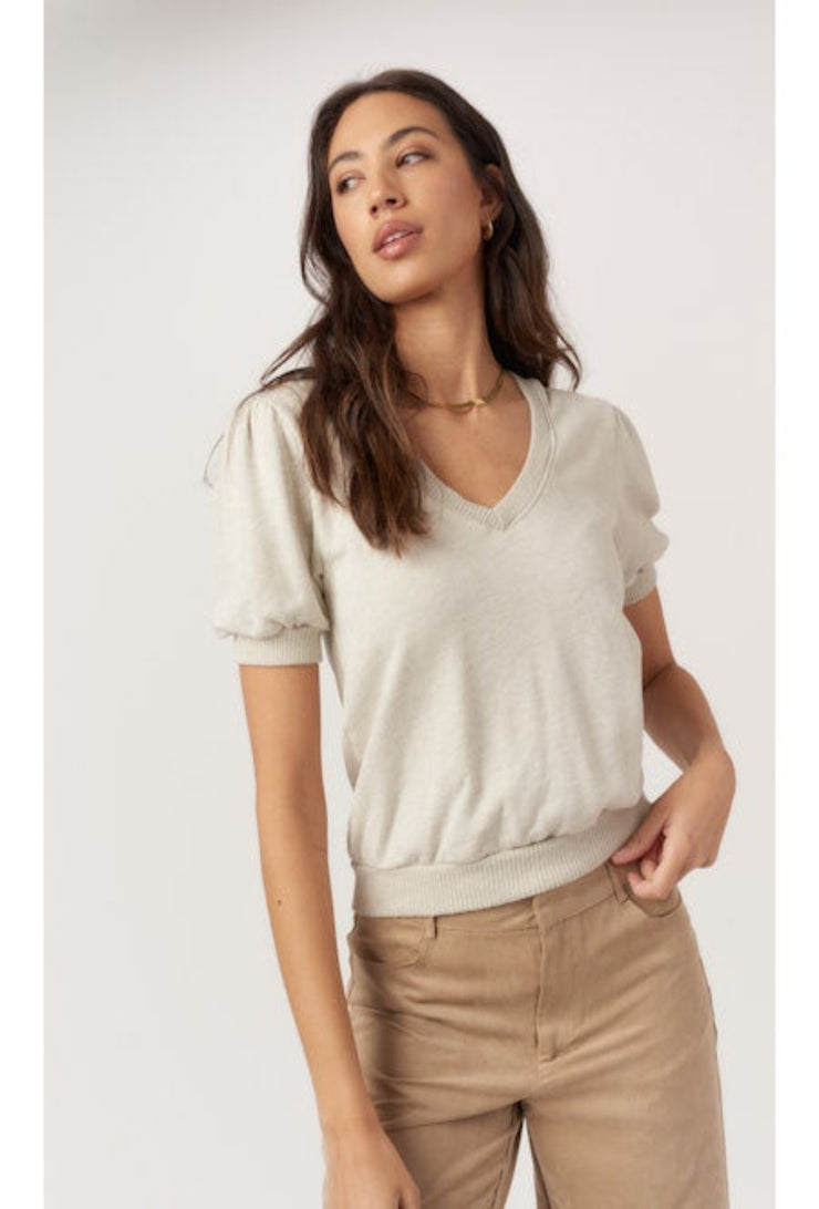 In My Feels Puff Sleeve Pullover - Ash