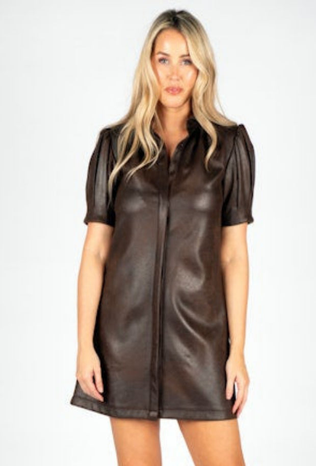 Vivienne Suede Dress - Dark Chocolate