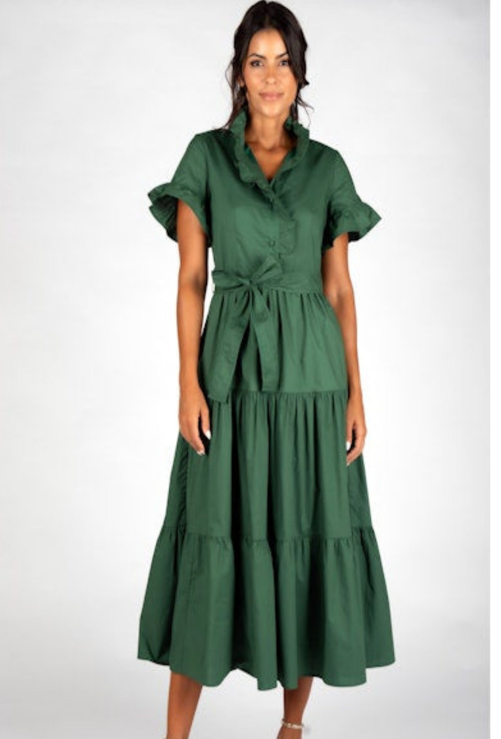 Lena Dress - Holiday Green