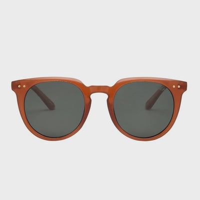 Ella Sunglasses - Maple/Green Polarized Lens