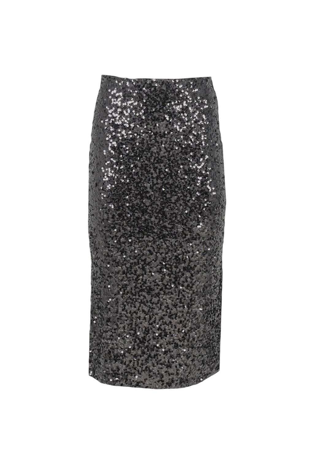 Sequin Midi Skirt - Black