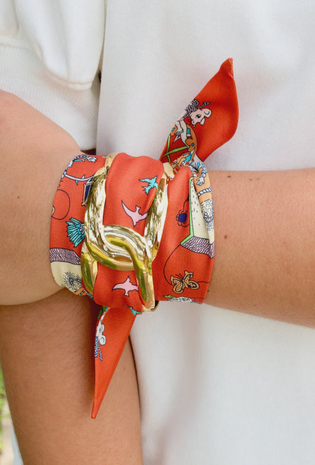 Sedgefield Scarf Bracelet - Orange Multi