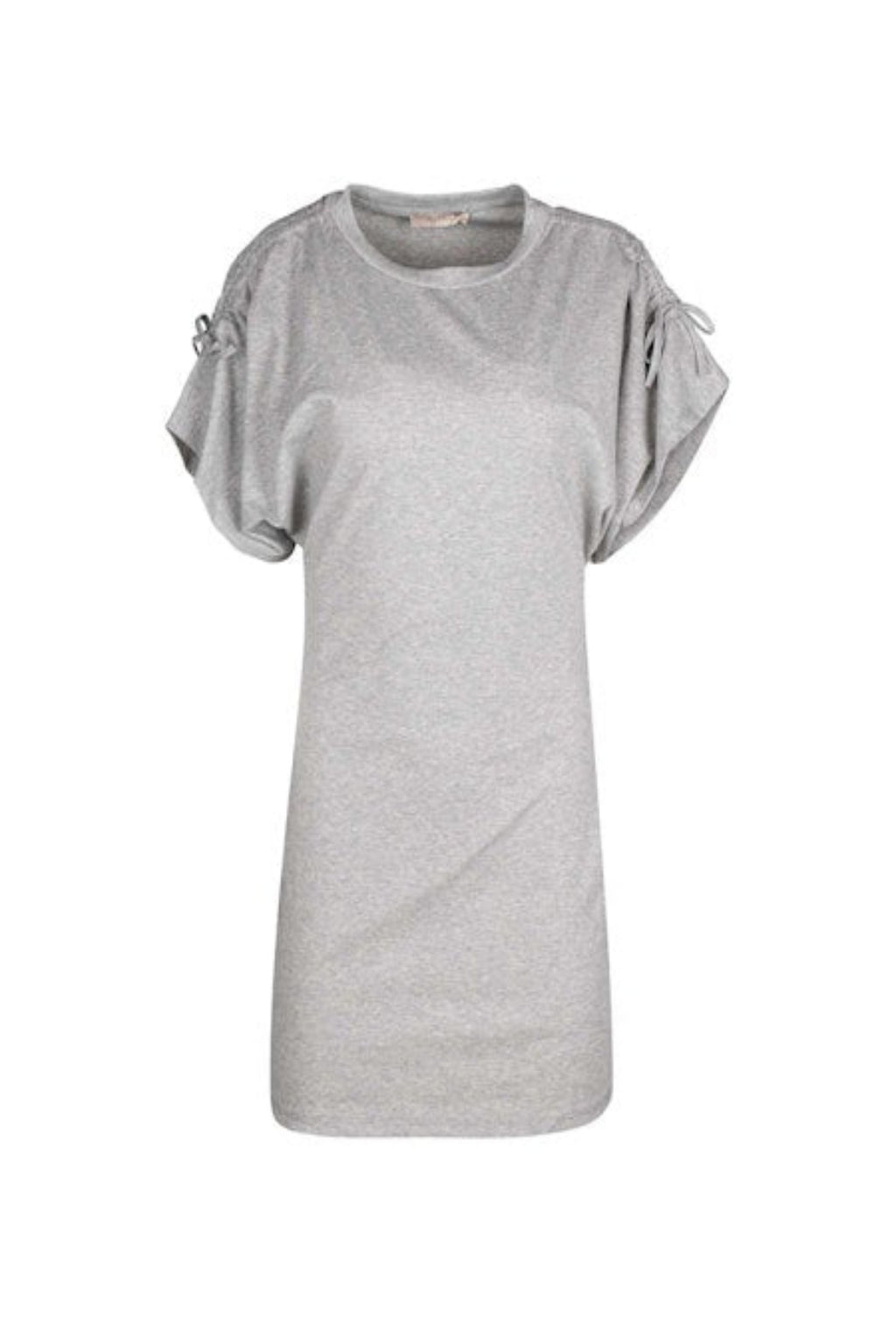 Short Sleeve Knit Dress - Grey