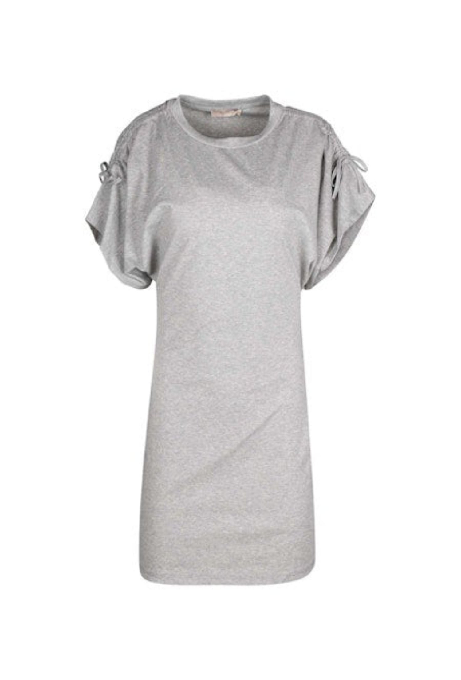 Short Sleeve Knit Dress - Grey
