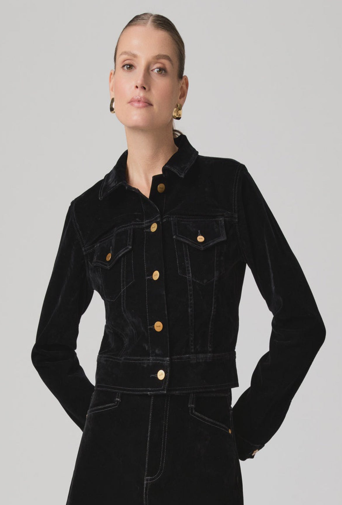 Chantal Jacket - Onyx Rich Velvet