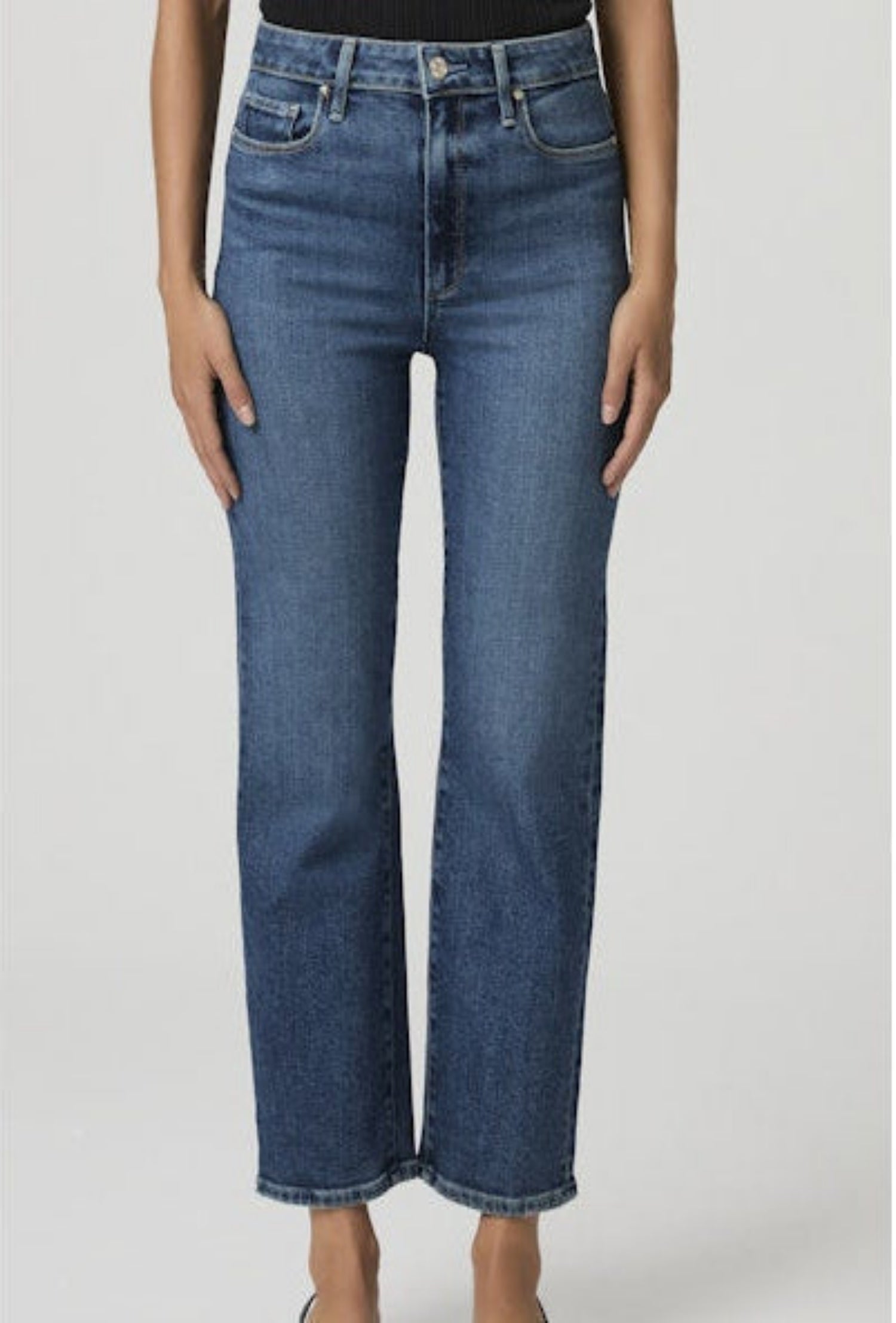 Stevie 28" Ankle Straight Jean - Aquarius