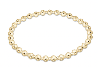 Extends - Classic Grateful Pattern 4mm Bead Bracelet - Gold