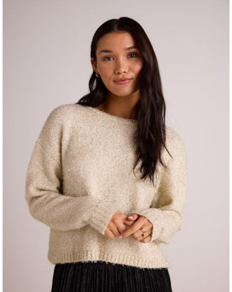 Slouchy Sweater - Ivory Gold Shimmer