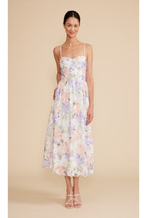 Edda Lace Midi Dress - Multi Floral