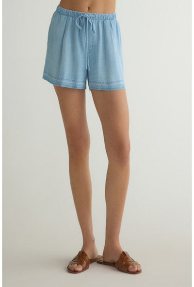 Ruffle Waist Short - Light Riviera