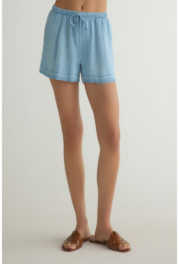Ruffle Waist Short - Light Riviera