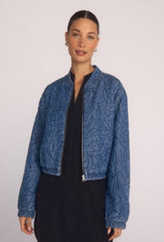 Cropped Zip Jacket - Indigo Lagoon