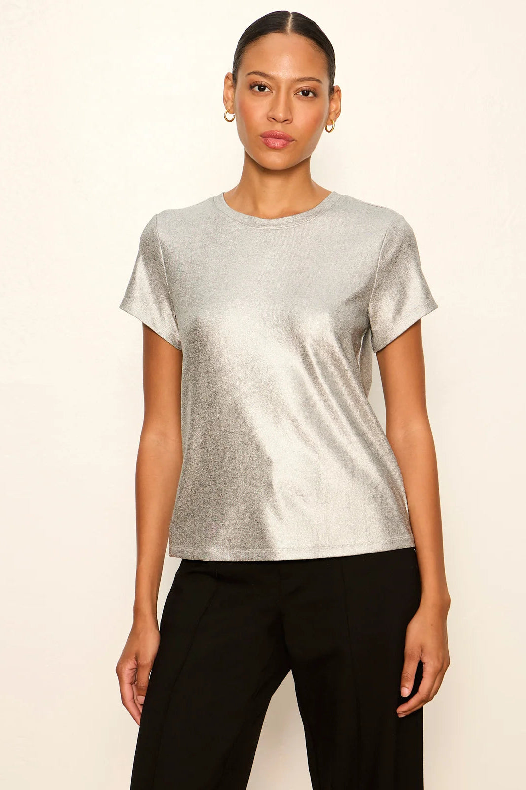 Shine Perfect Tee - Liquid Silver