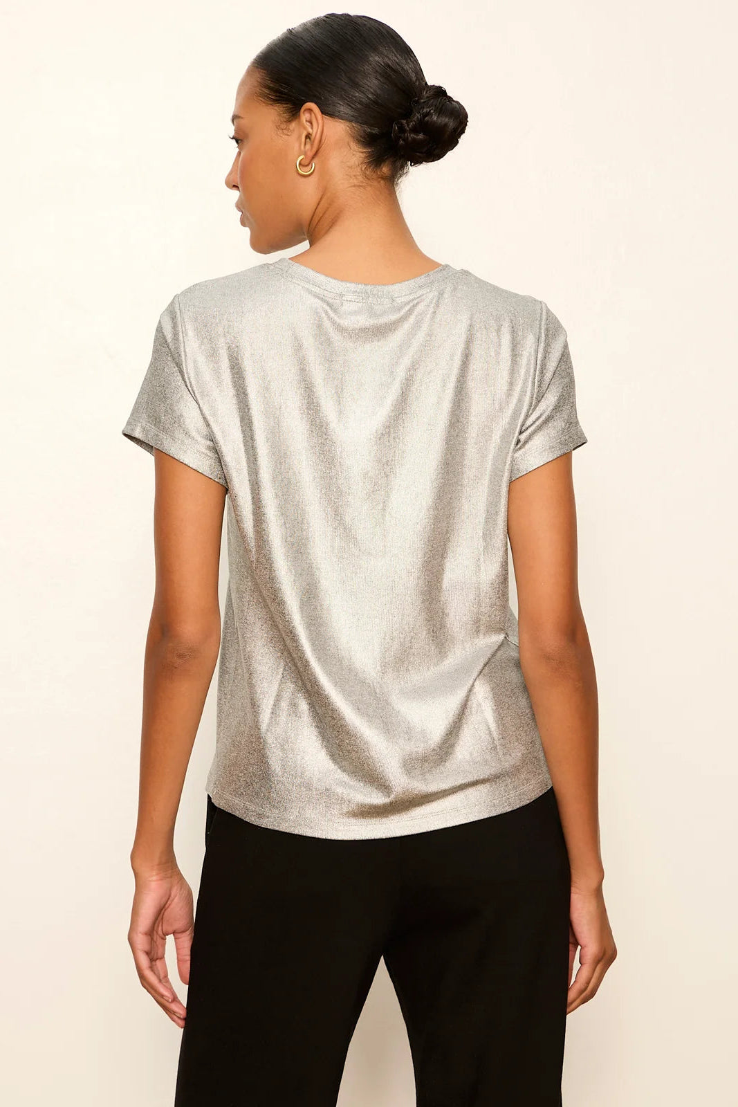 Shine Perfect Tee - Liquid Silver