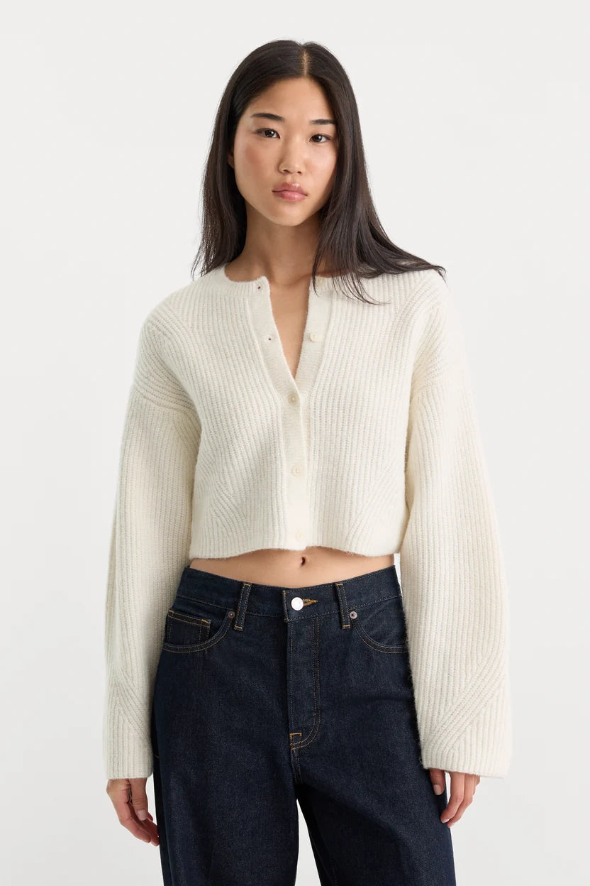 The Chunky Knit Cardigan - Chalk