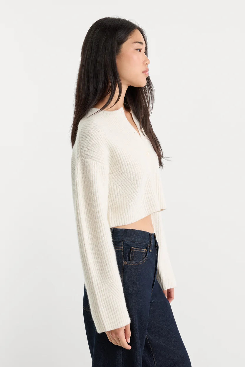 The Chunky Knit Cardigan - Chalk