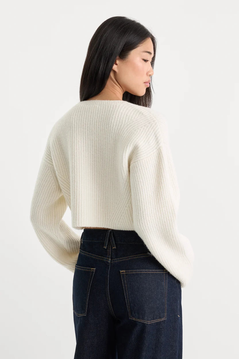 The Chunky Knit Cardigan - Chalk