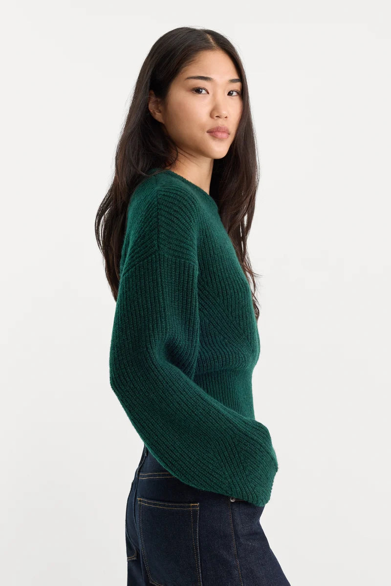 The Chunky Knit Sweater - Forest Green