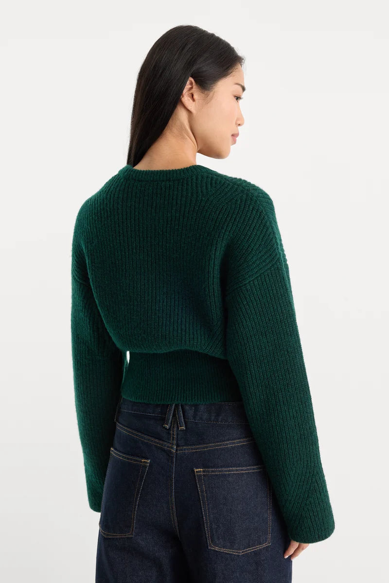 The Chunky Knit Sweater - Forest Green
